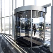 Record curved sliding door office درب اتوماتیک کرو